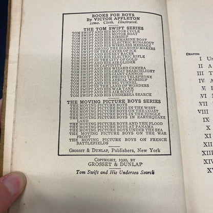 Tom Swift and His Undersea Search - Victor Appleton - 1st Edition - 1920