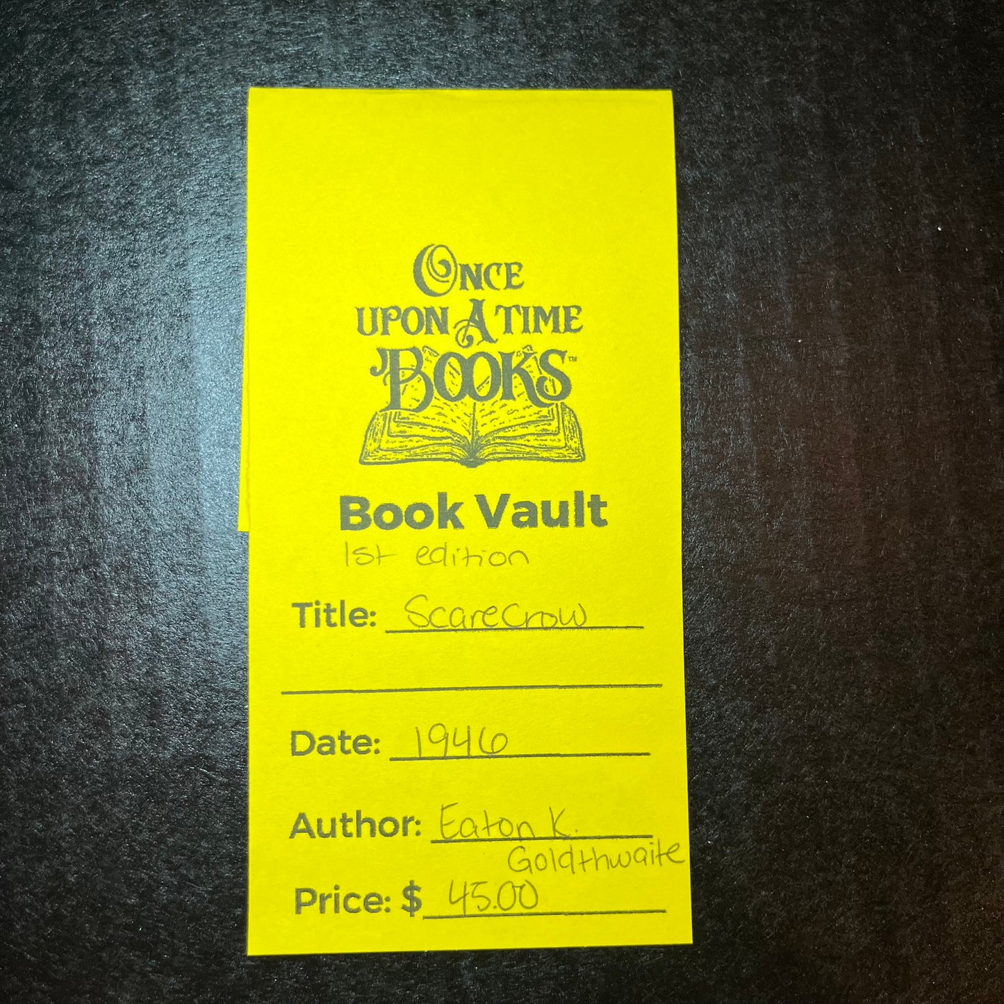 Scarecrow - Eaton K. Goldthwaite - 1st Edition - 1946