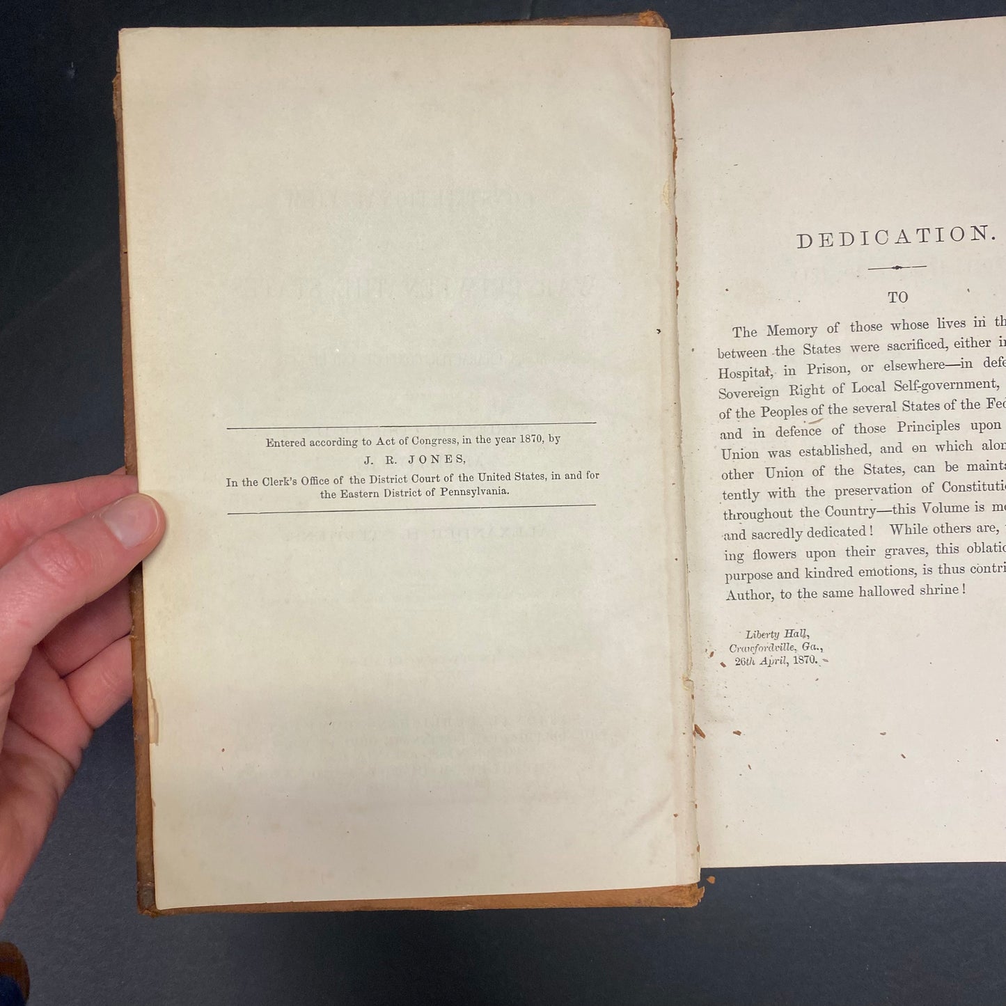 The War Between the States - Alexander Stephens - Two Volumes - Very Scarce - 1868