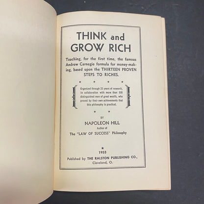 Think and Grow Rich - Napoleon Hill - 1953