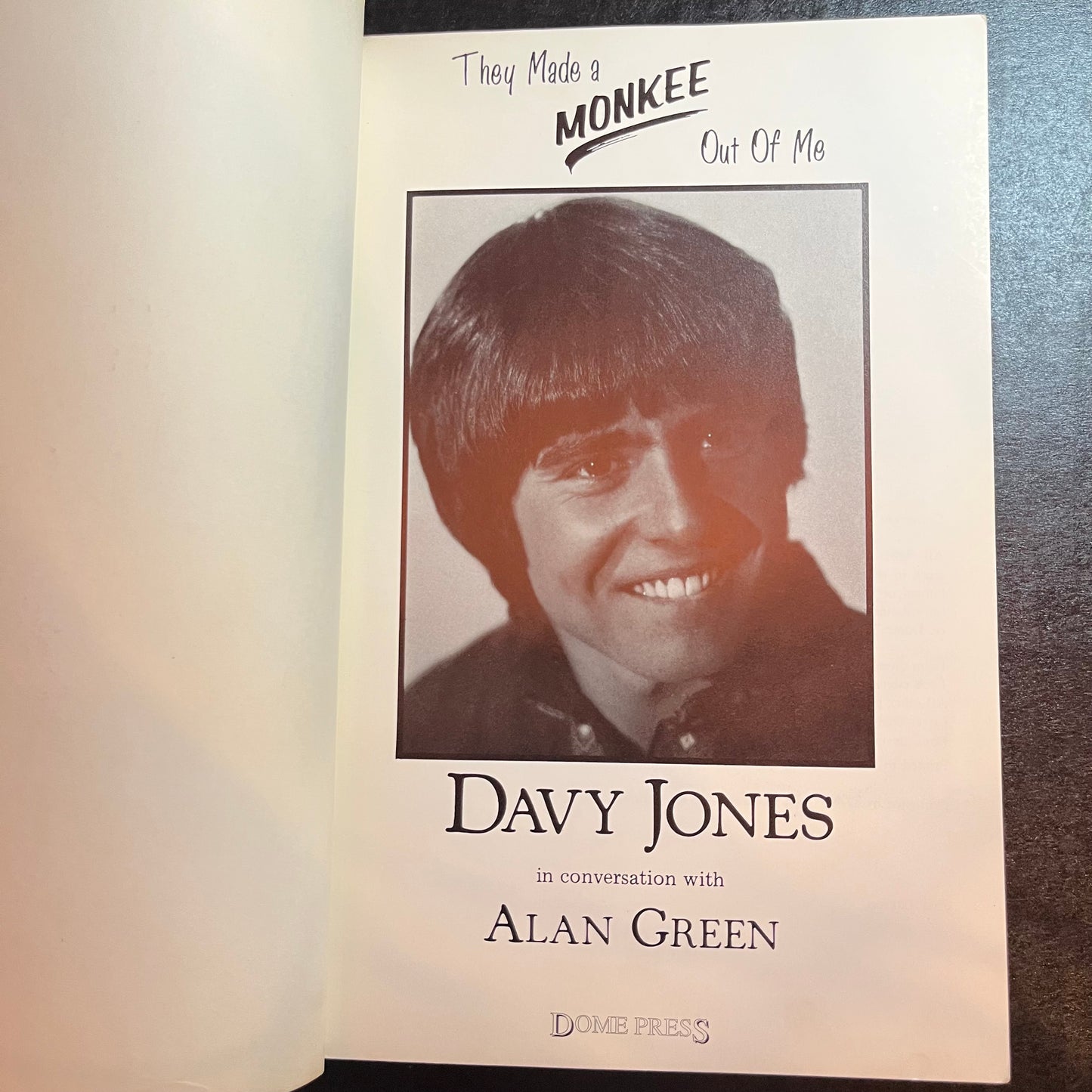 They Made a Monkee Out of Me - Davy Jones - 1st Edition - 1987