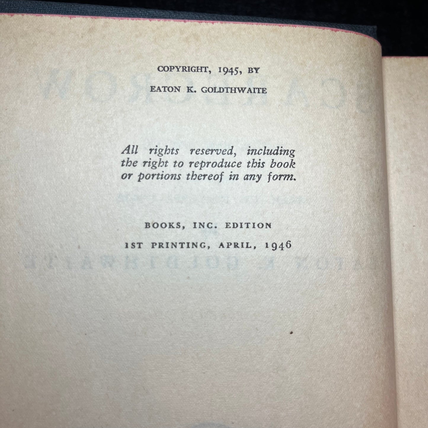 Scarecrow - Eaton K. Goldthwaite - 1st Edition - 1946