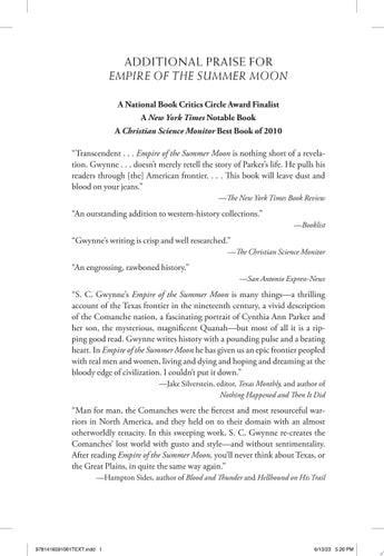 Empire of the Summer Moon Quanah Parker and the Rise and Fall of the Comanches, the Most Powerful Indian Tribe in American History