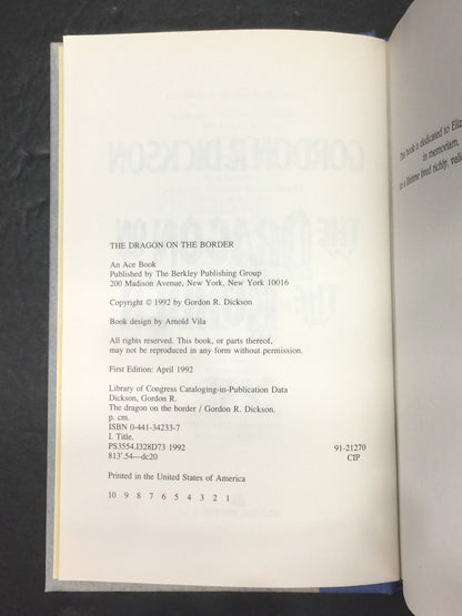 The Dragon on the Border - Gordon R. Dickson - 1st Edition - 1992