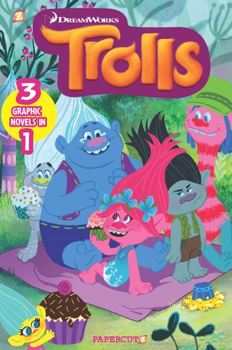 Trolls 3-in-1 #1 Hugs & Friends, Put Your Hair in the Air, Party With The Bergens
