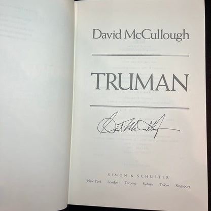 Truman - David McCullough - 2nd Print - Signed - 1992
