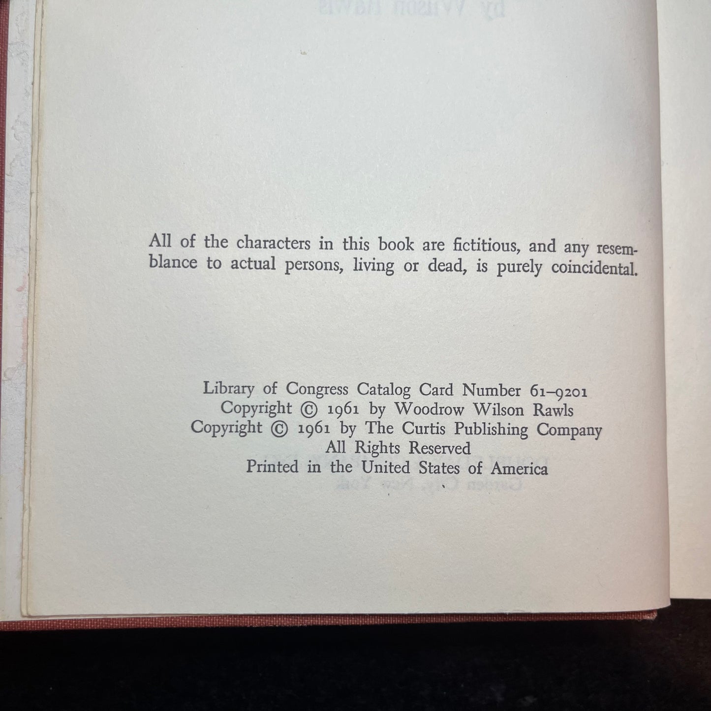 Where The Red Fern Grows - Wilson Rawls - Signed - Early Printing - 1961