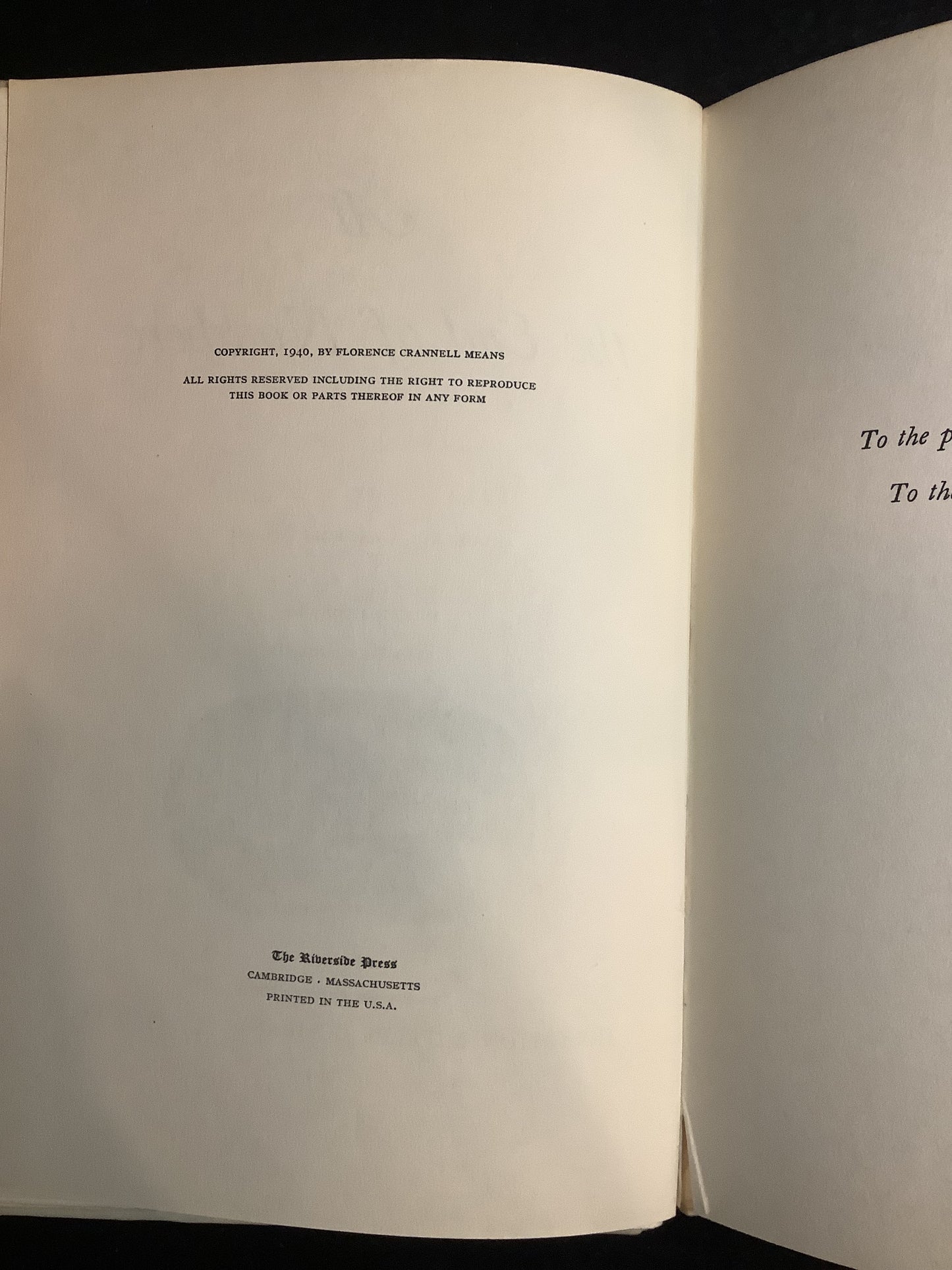 At the End of Nowhere - Florence Crannell Means - Signed - 1940