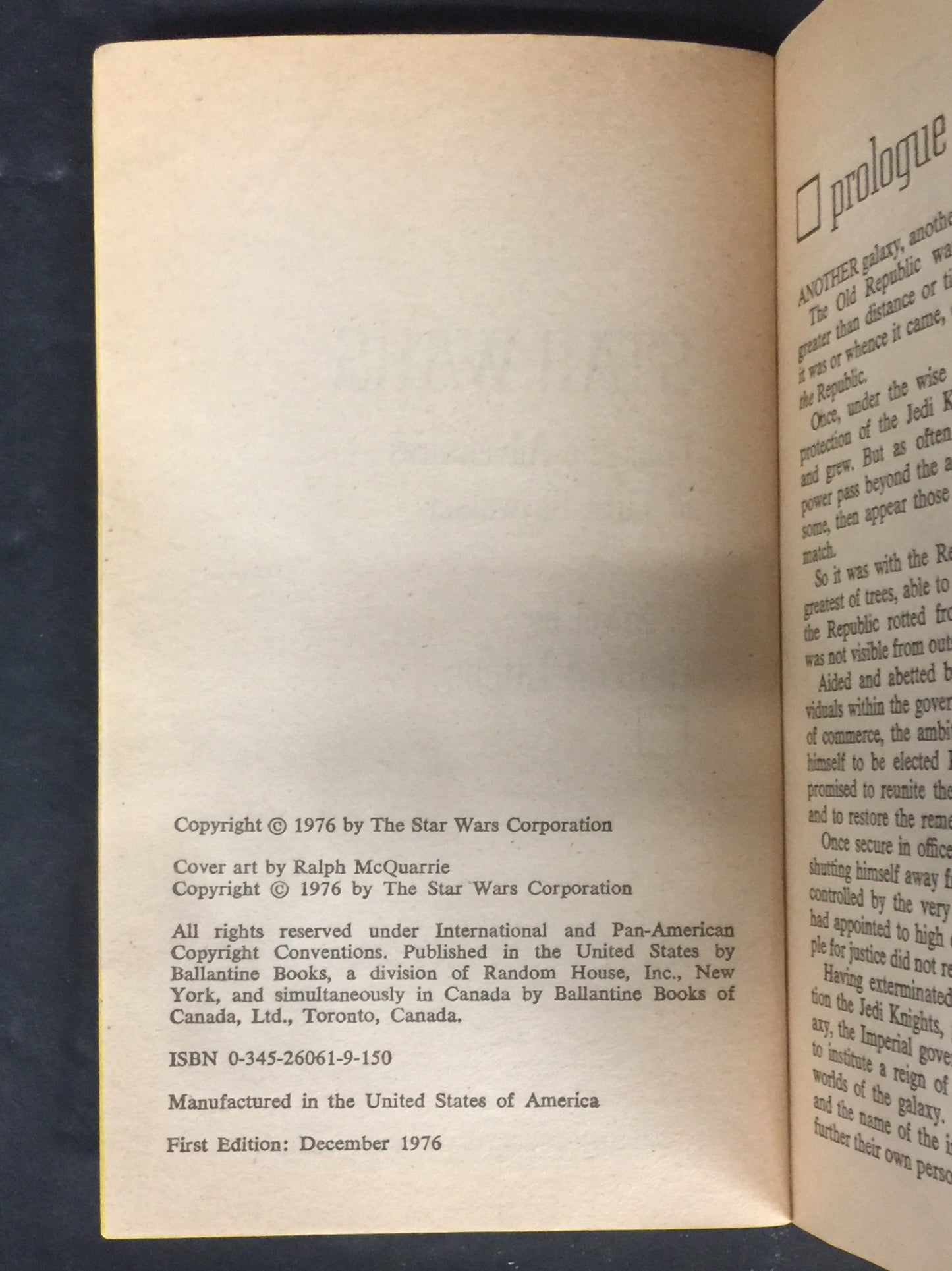 Star Wars - George Lucas - 1st Edition - 1976