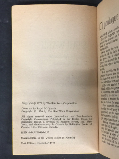 Star Wars - George Lucas - 1st Edition - 1976