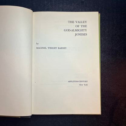 The Valley of the God-Almighty Joneses - Maginel Wright Barney with Tom Burke - 1st Edition - 1965