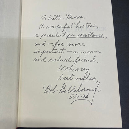 Fade to Black - Robert Goldsborough - Signed - 1990