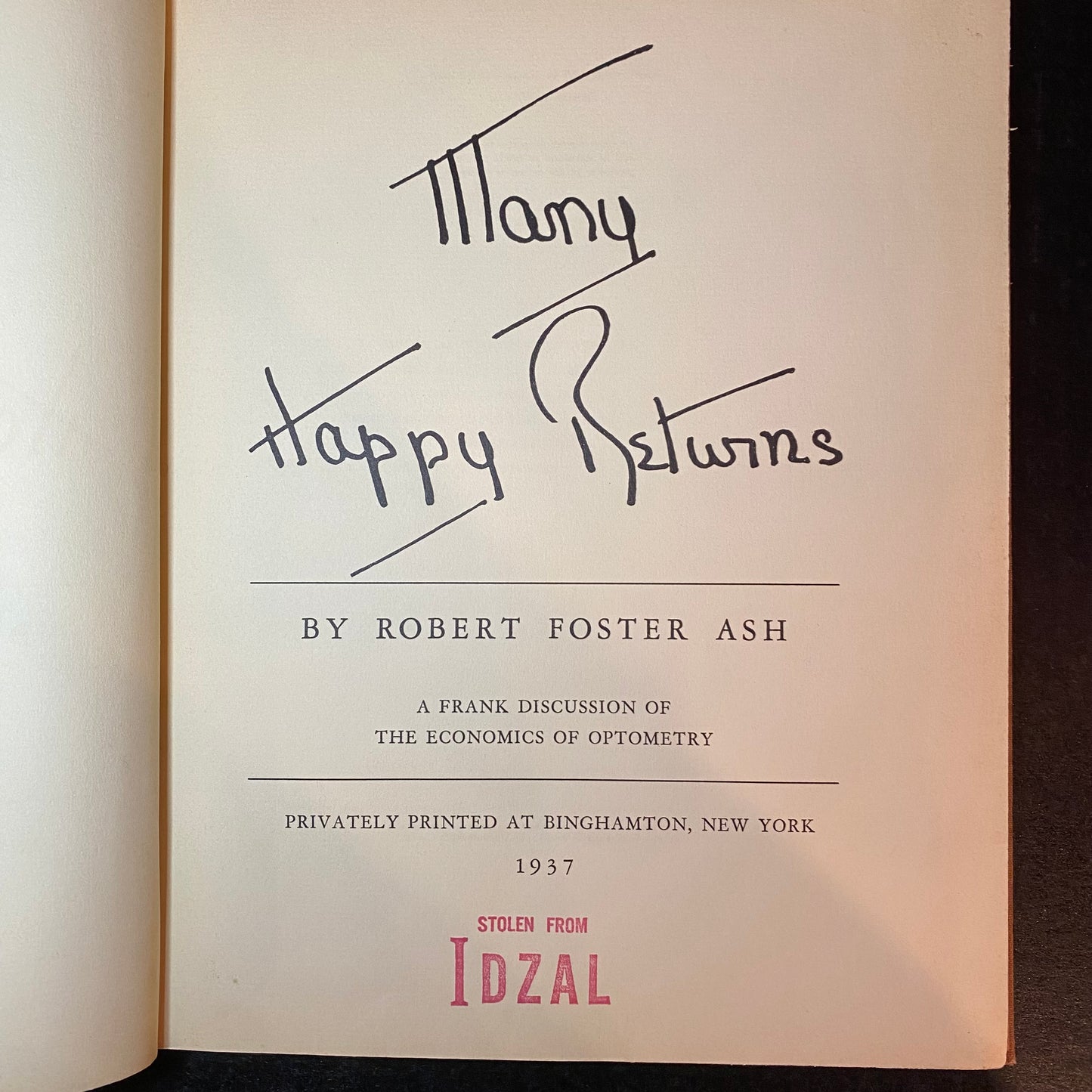 Many Happy Returns - Robert Foster Ash - 1937