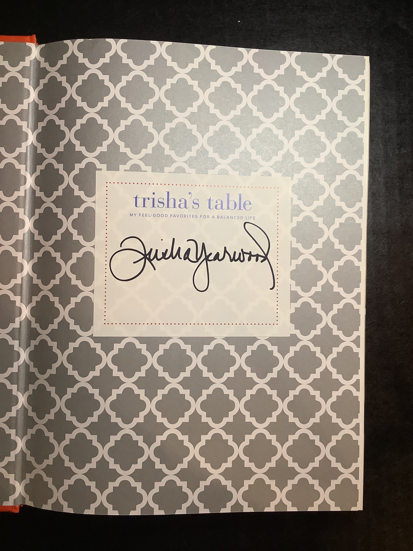 Trisha's Table - Trisha Yearwood - Signed - 2015