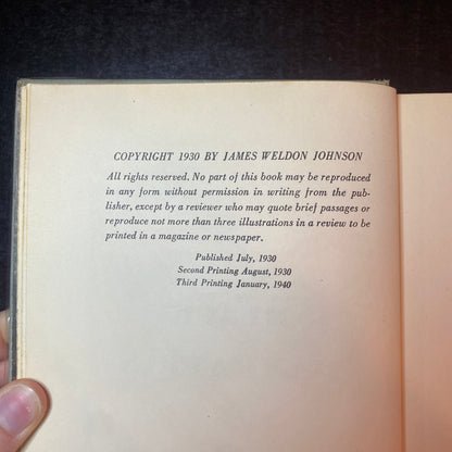 Black Manhattan - James Weldon Johnson - 3rd Print - 1940