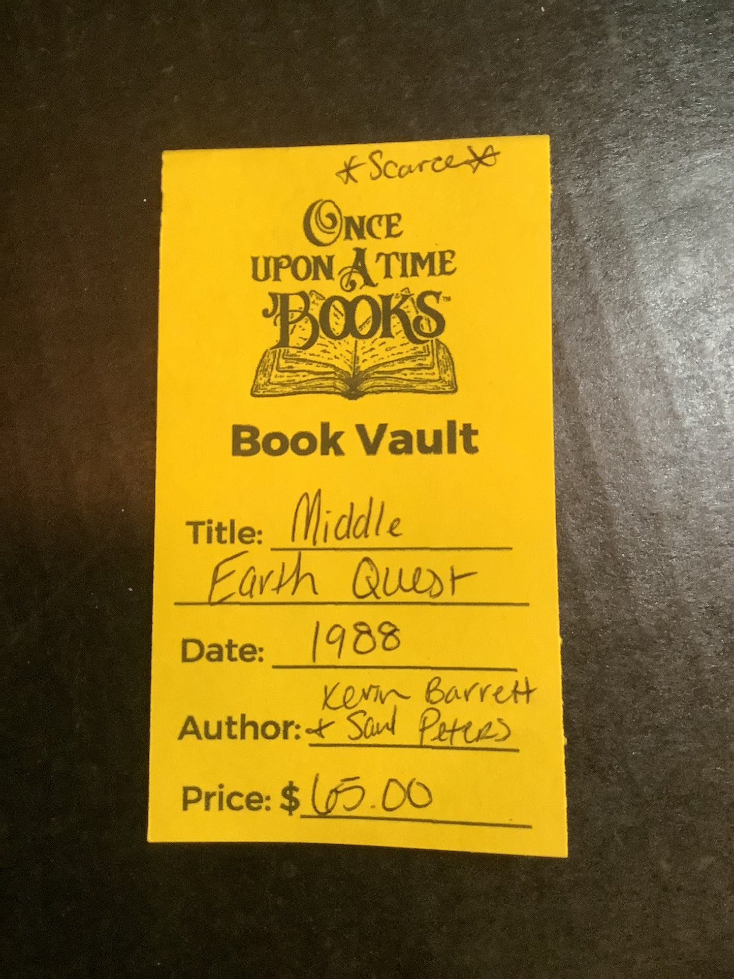 Middle Earth Quest - Kerin Barrett & Saul Peters - Scarce - 1988