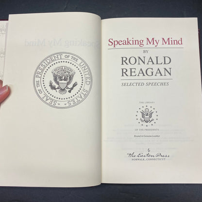 Speaking My Mind - Ronald Reagan - Easton Press - 1989