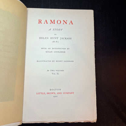 Ramona - Helen Jackson - Limited of 500 - Two Volumes - 1900