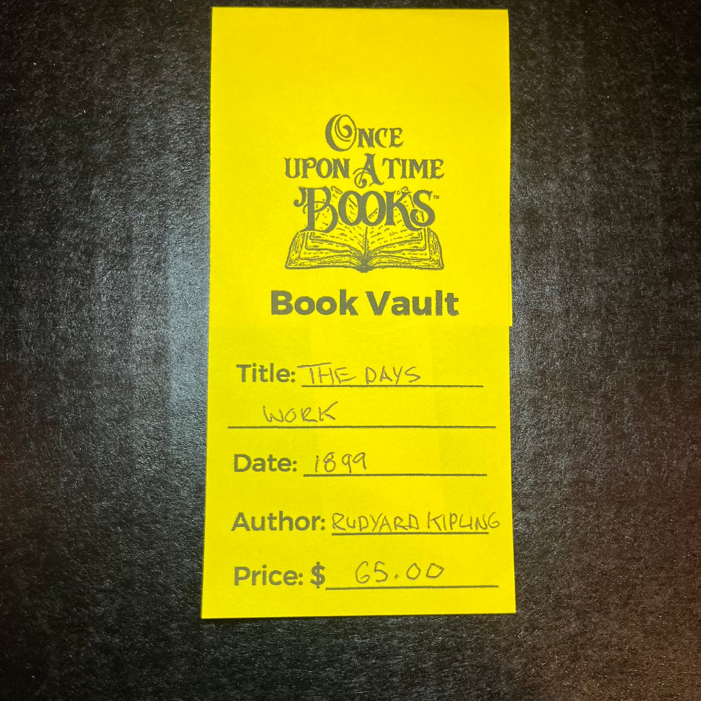 The Days Work - Rudyard Kipling - 1899