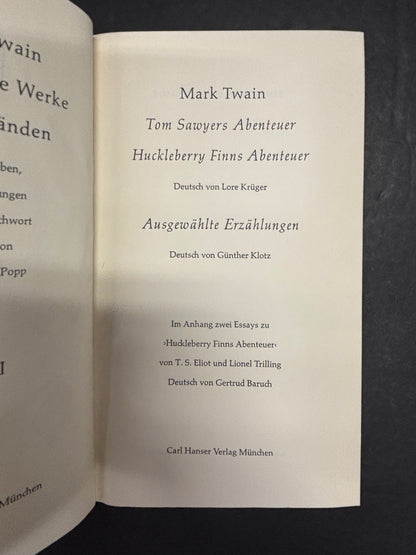 Mark Twain Gesammelte Werke - Mark Twain - 5 Volumes - 1967