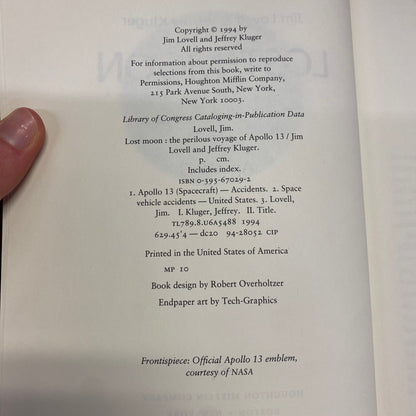 Lost Moon - Jim Lovell and Jeffrey Kluger - Signed - 1994