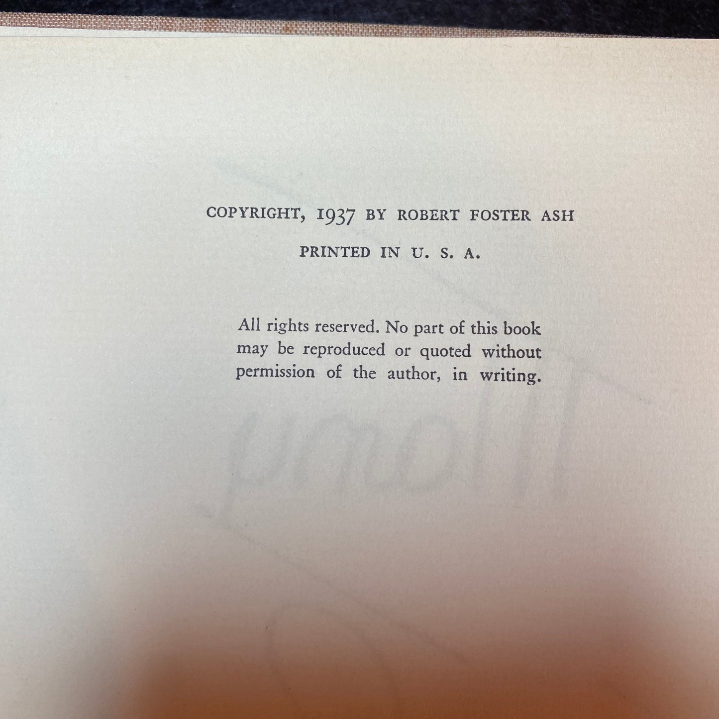 Many Happy Returns - Robert Foster Ash - 1937