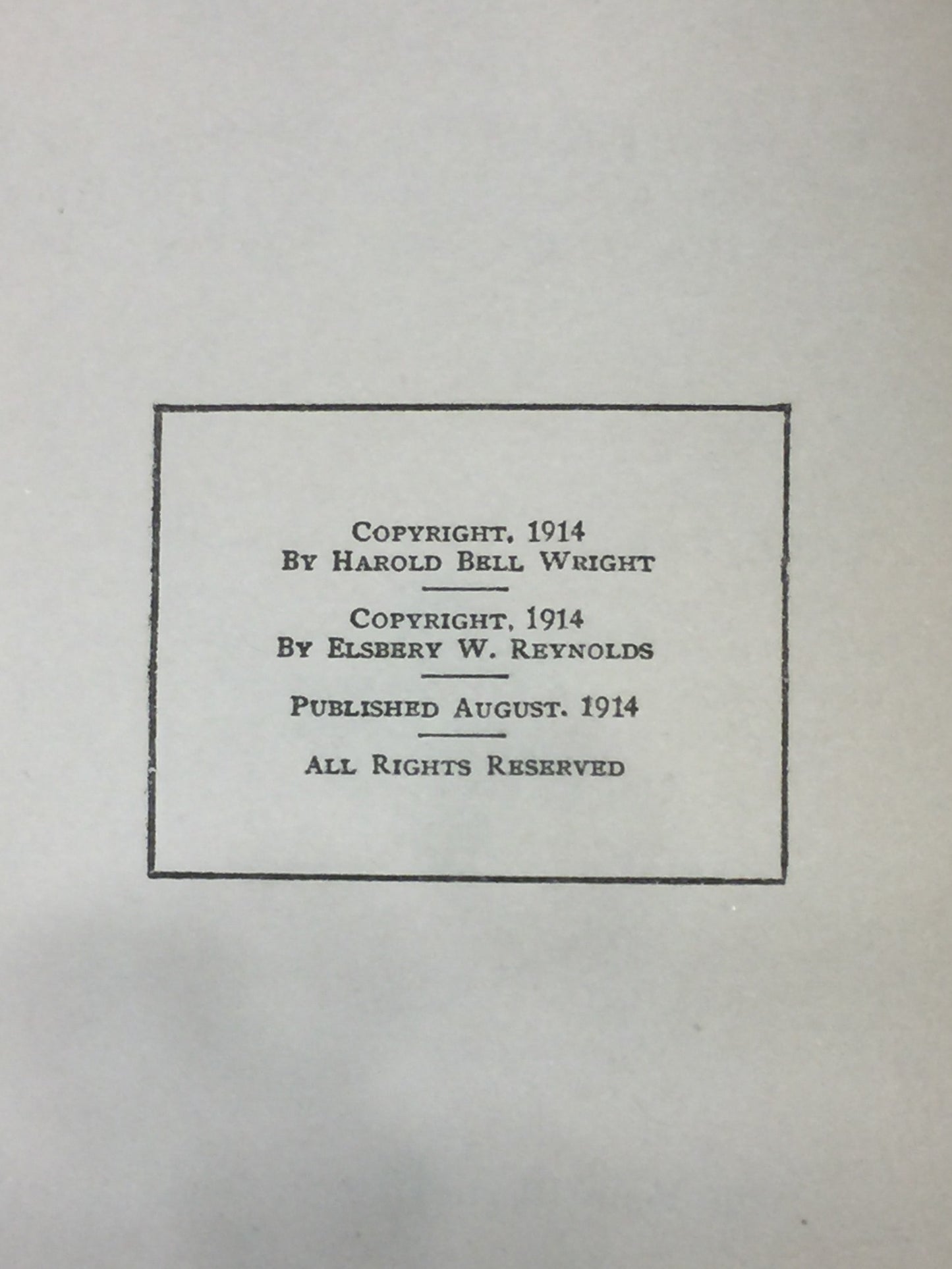 The Eyes of the World - Harold Bell Wright - 1st Edition - 1914