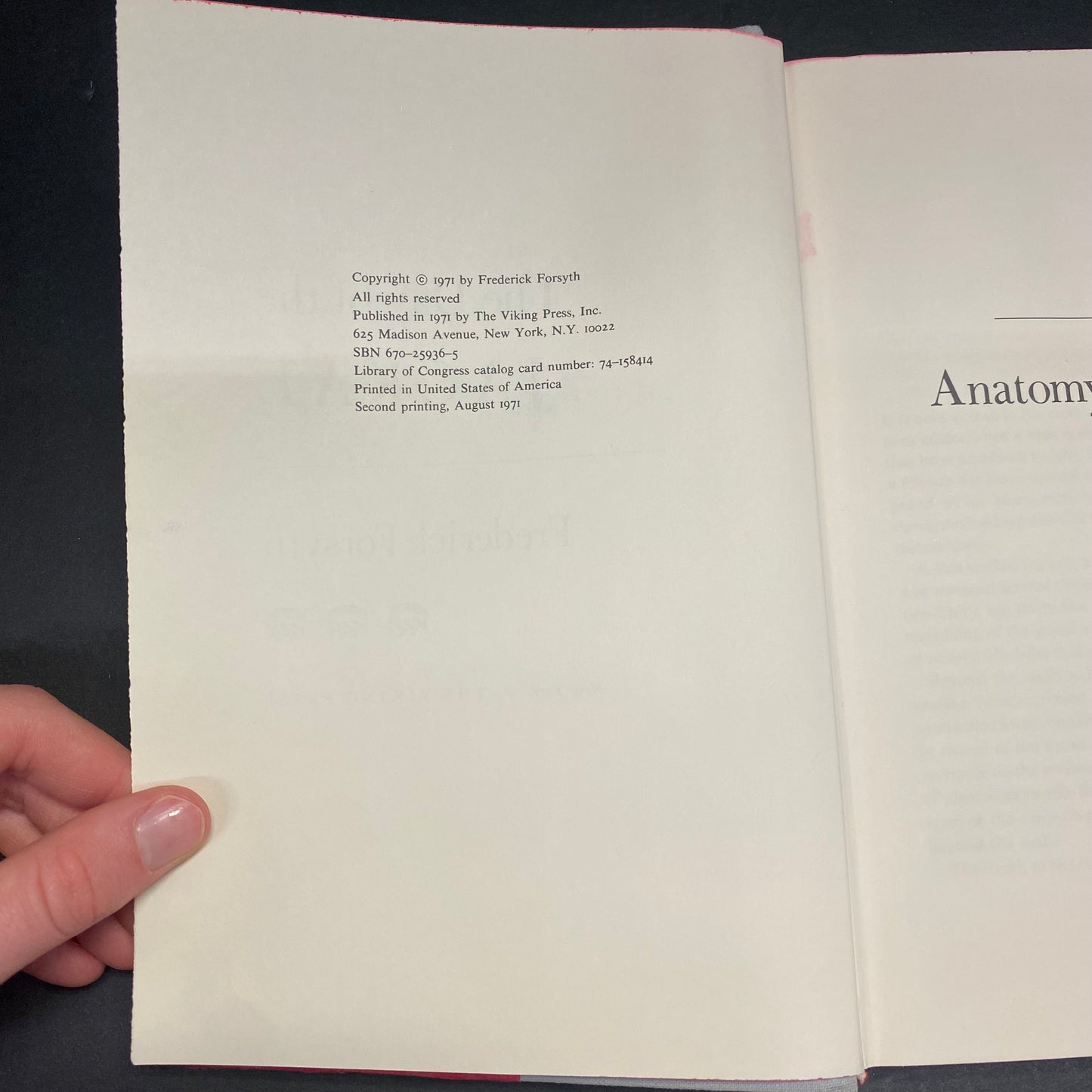 The Day of the Jackal - Frederick Forsyth - Signed - 1971