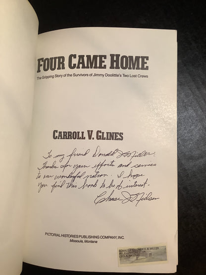 Four Came Home - Carroll V. Glines - Signed - 1995