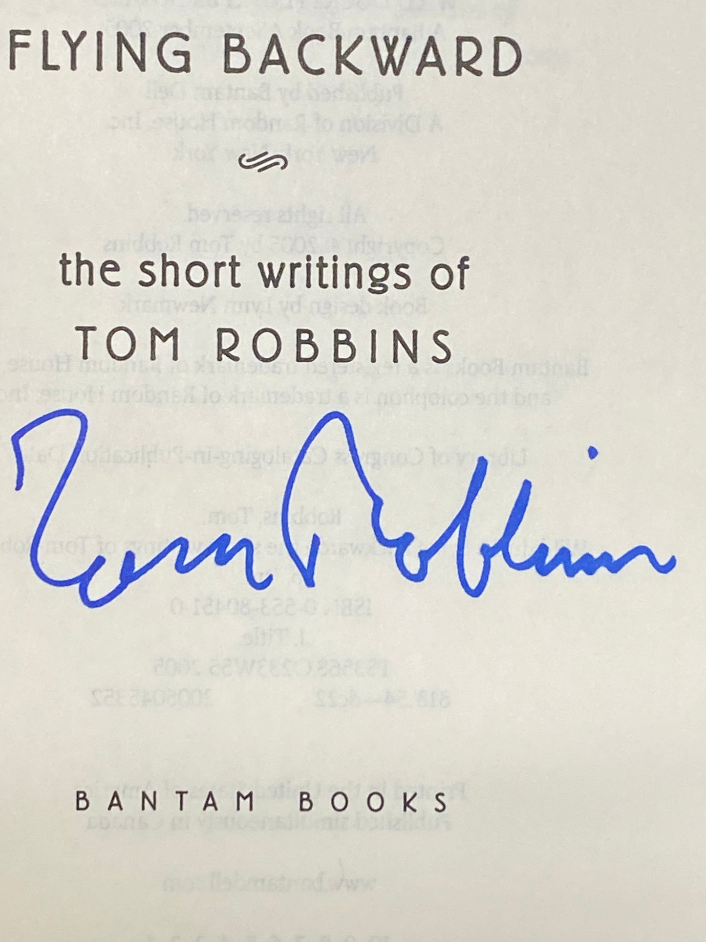 Wild Ducks Flying Backward - Tom Robbins - Signed - 1st Edition - 2005