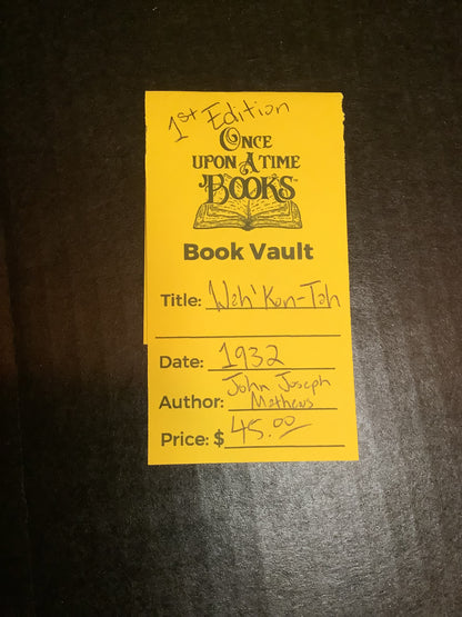 Wah'Kon - Tah - John Joseph Mathews - 1st Edition - 1932