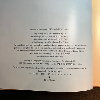My Daddy Dr. Martin Luther King - Martin Luther King III - Signed Copy - 2013