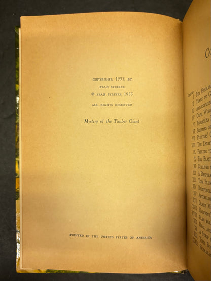 The Mystery of the Timber Giant - Fran Striker - 1st Edition - 1955