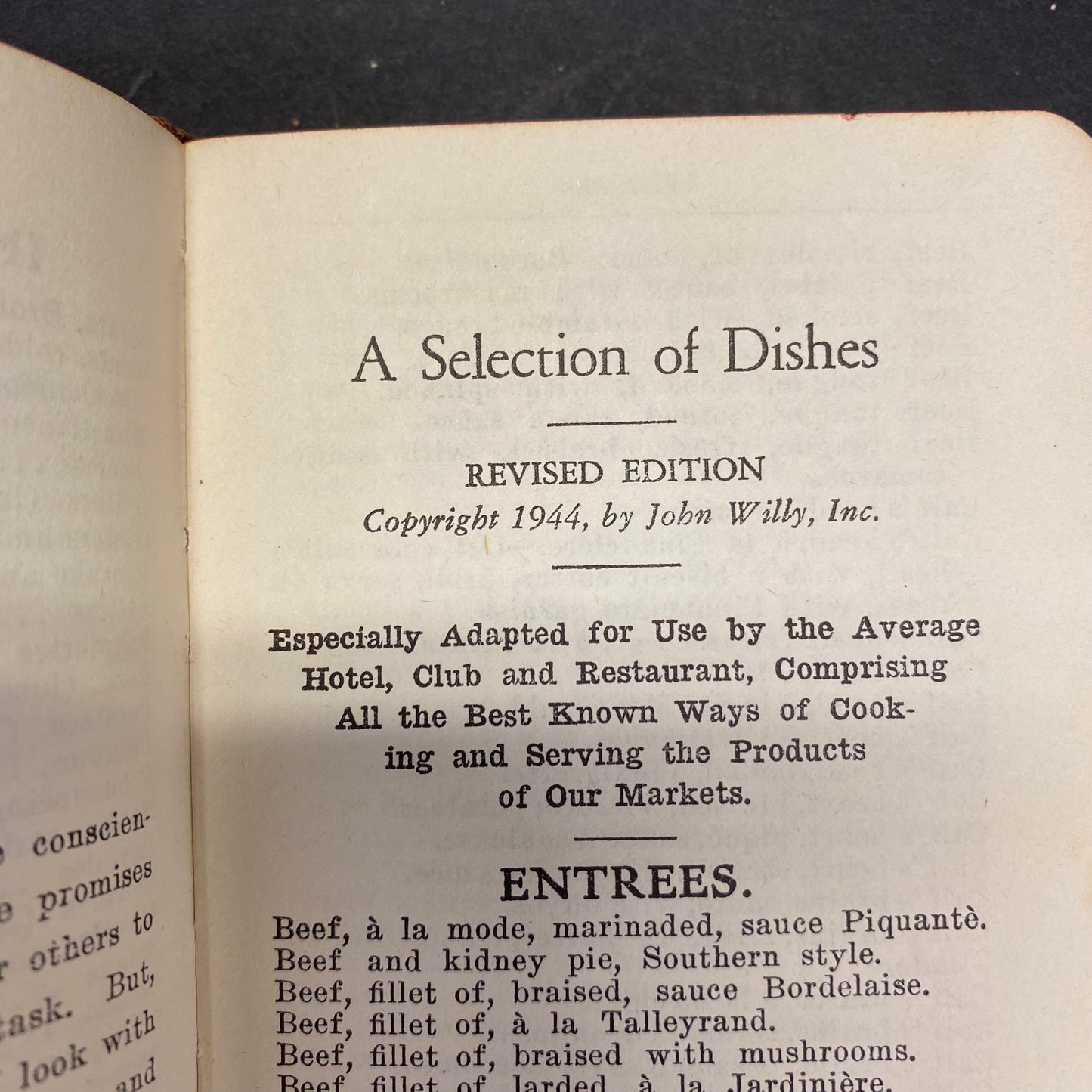 A Selection of Dishes and Chef's Reminder - Charles Fellows - 1944