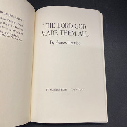 The Lord God Made Them All - James Herriot - 1st Edition - 1981