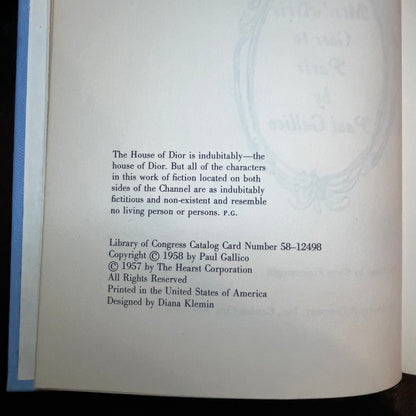 Mrs. 'Arris Goes To Paris - Paul Gallico - 1st American Edition - 1958