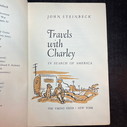 Travels with Charley - John Steinbeck - First Edition - 1962