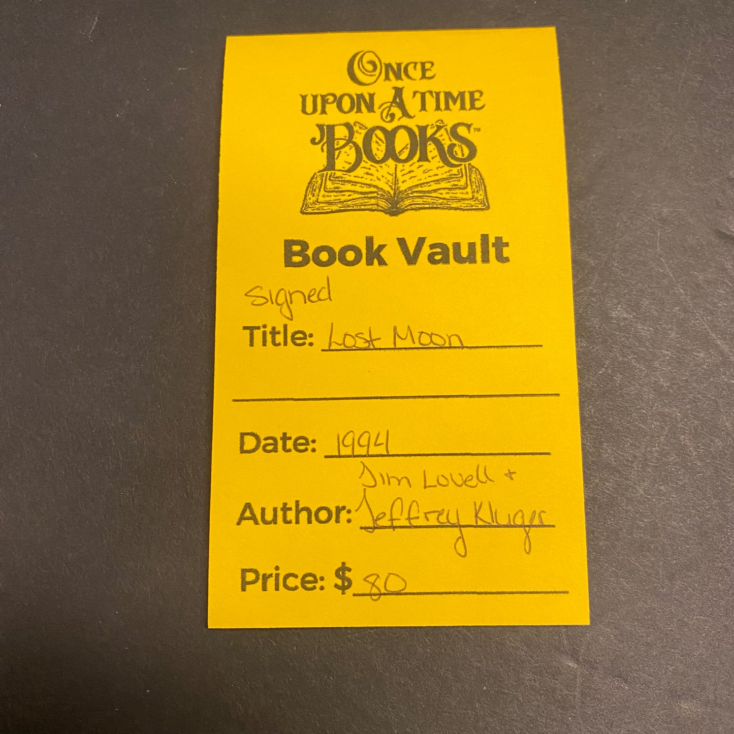 Lost Moon - Jim Lovell and Jeffrey Kluger - Signed - 1994