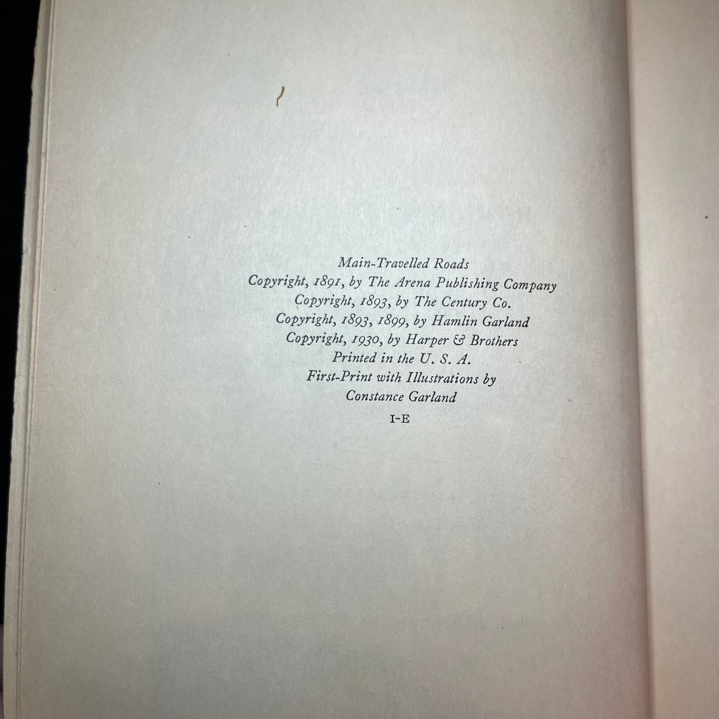 Main - Travelled Roads - Hamlin Garland - 1st Thus - 1930