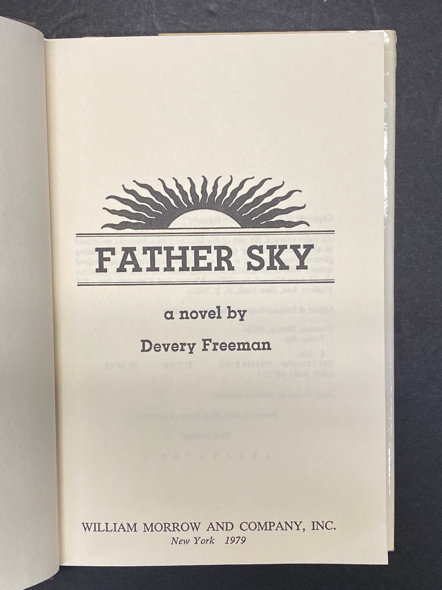 Father Sky - Devery Freeman - 1st Edition - 1979