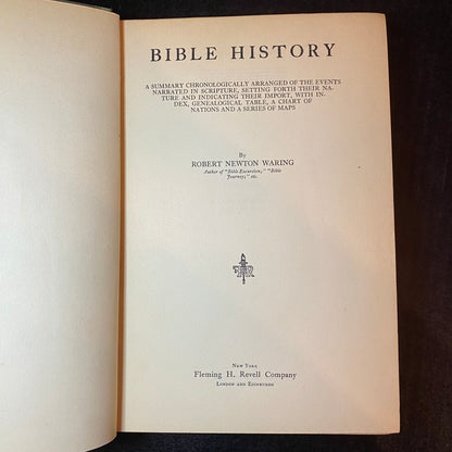 Bible History - Robert Newton Waring - 1935