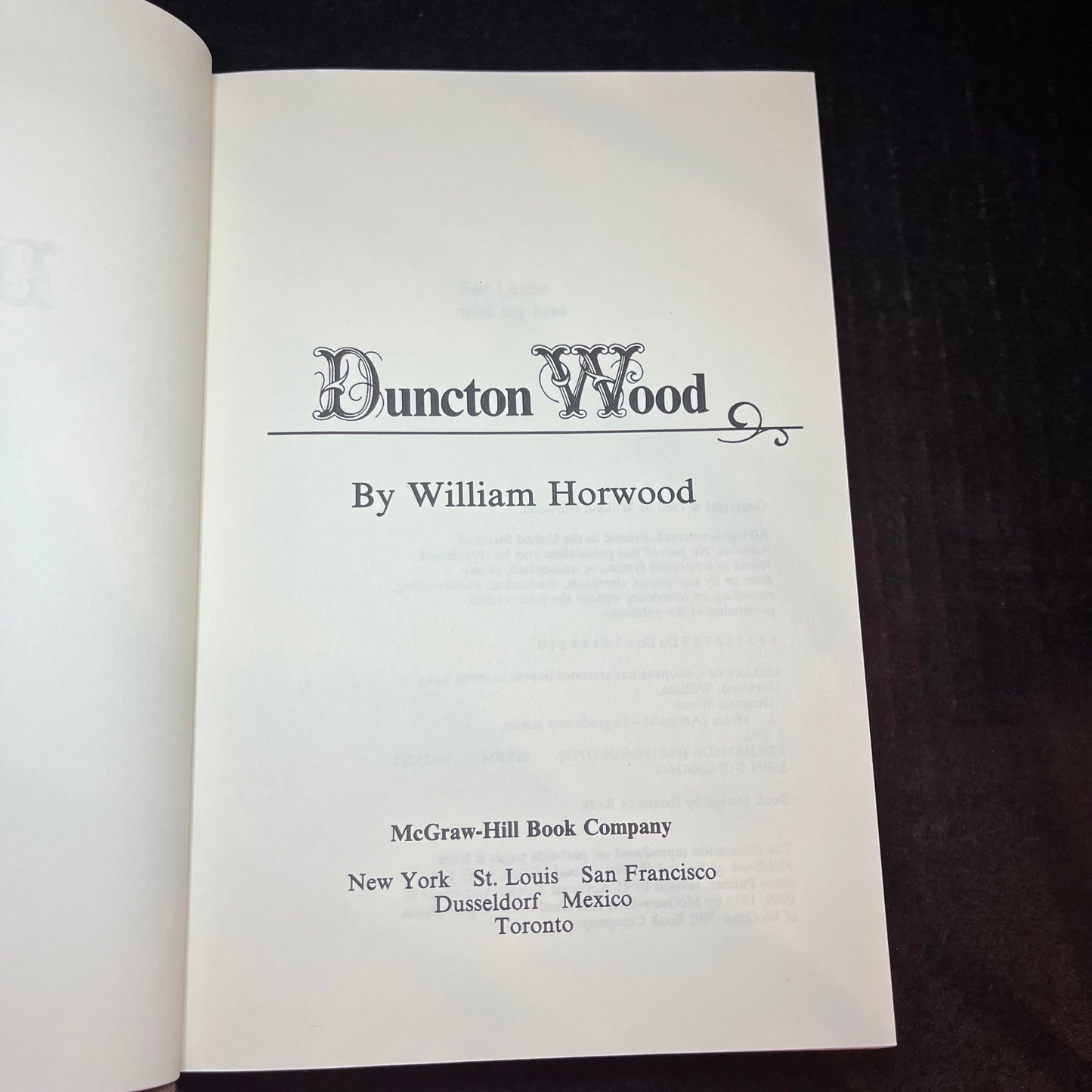 Duncton Wood - William Horwood - 1st Edition - 1980