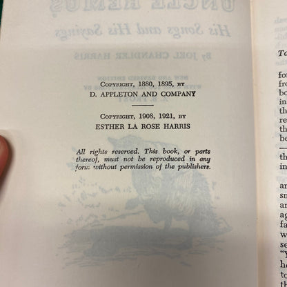 Uncle Remus: His Songs and His Sayings - Joel Chandler Harris - 1921