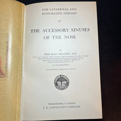 Accessory Sinuses of the Nose - Skillern - 1916