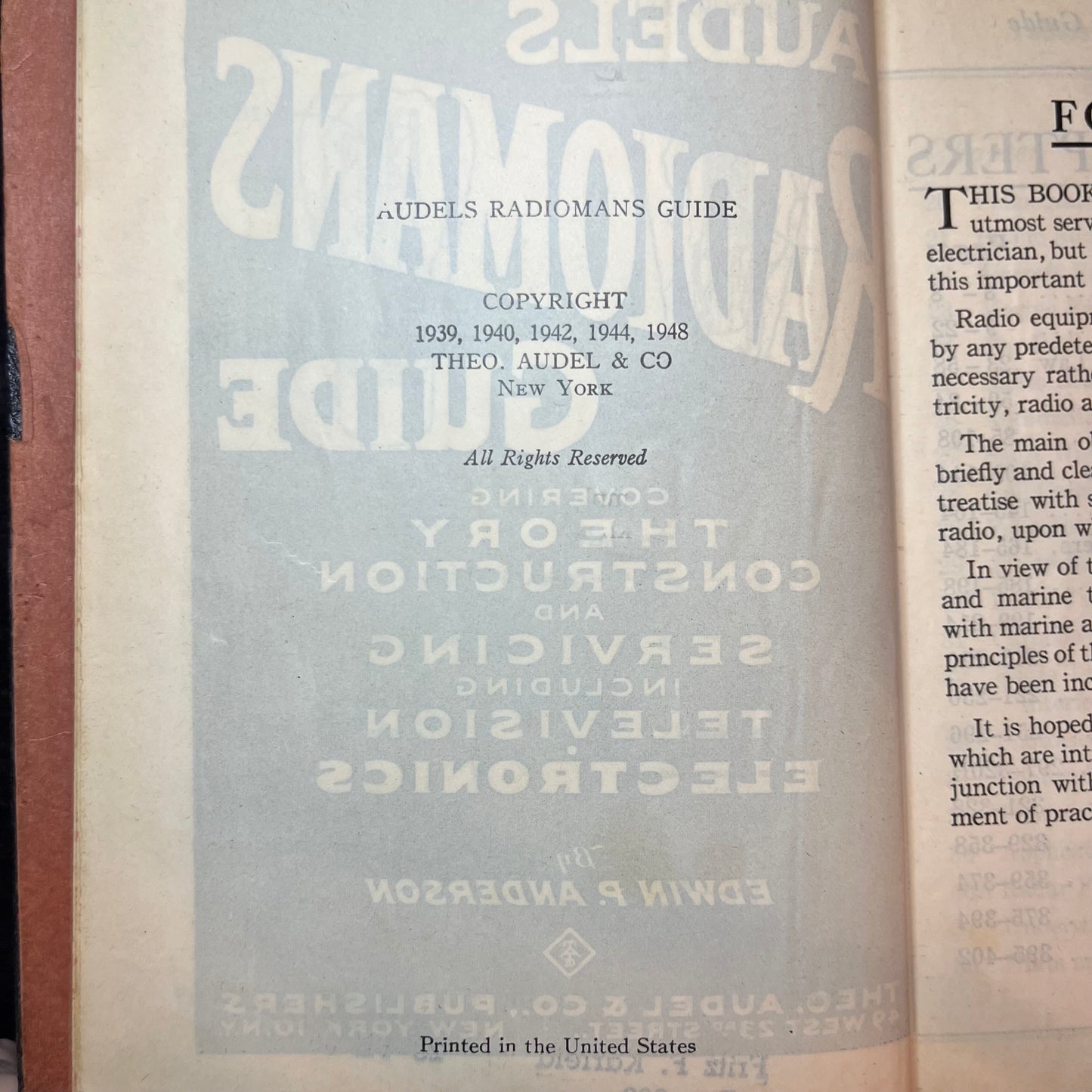Audels Radiomans Guide - Edwin P. Anderson - 1948