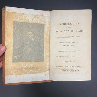 The War Between the States - Alexander Stephens - Two Volumes - Very Scarce - 1868