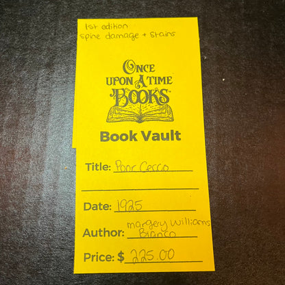 Poor Cecco - Margery Williams Bianco - 1st Edition - 1925