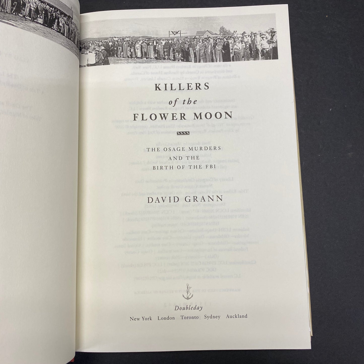 Killers of the Flower Moon - David Grann - 1st Edition - 2017