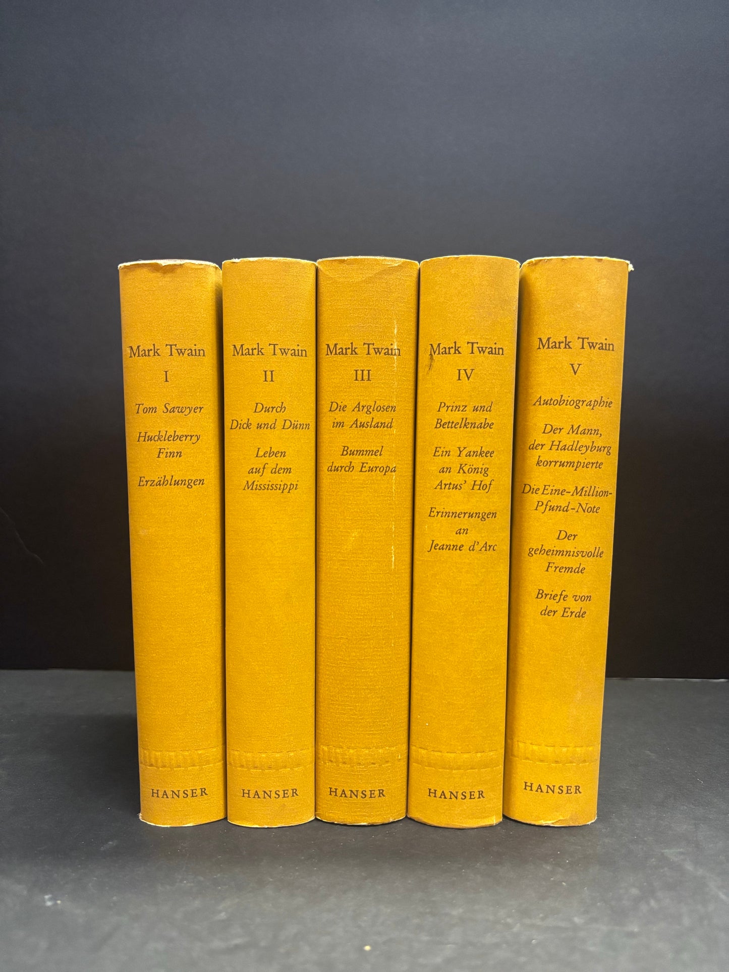 Mark Twain Gesammelte Werke - Mark Twain - 5 Volumes - 1967
