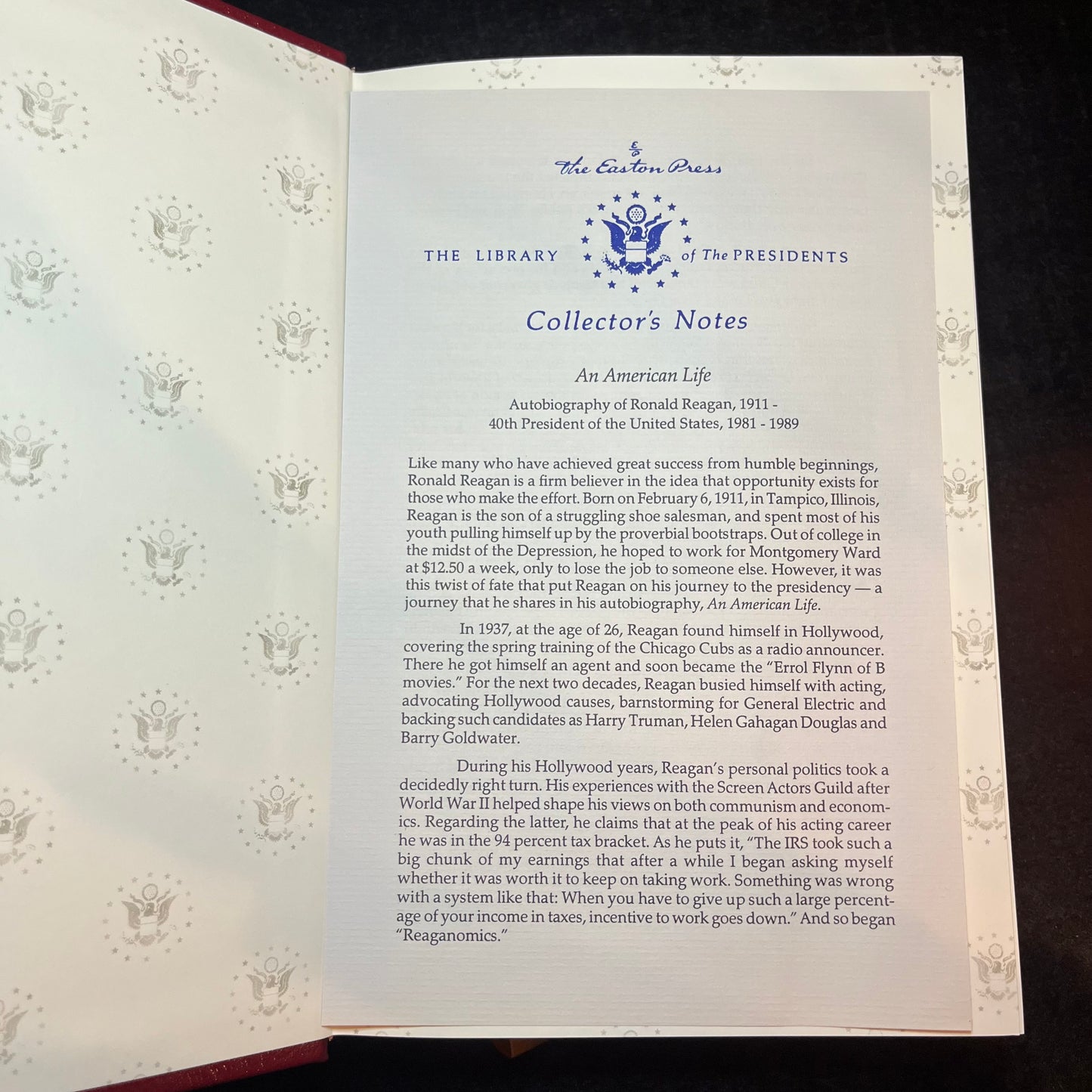 An American Life - Ronald Regan - Easton Press - 1992